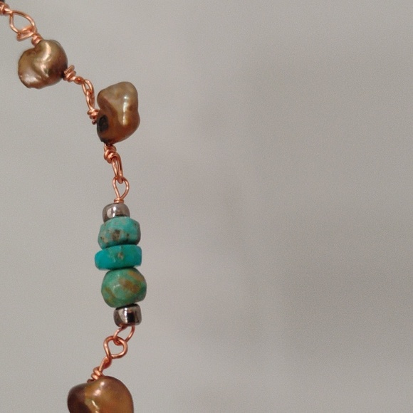 Multi gemstones Kingman turquoise Necklace - Picture 9 of 9